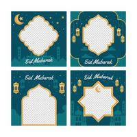 Set of Eid Mubarak Frames vector