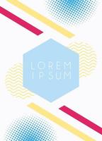 geometric frame with abstract banner modern poster vector