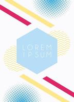 geometric frame with abstract banner modern poster vector