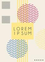 geometric figures with abstract banner modern poster vector