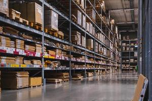 Warehouse aisle in an IKEA store photo