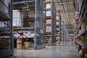 Warehouse aisle in an IKEA store photo