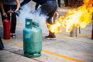 Employees firefighting training photo