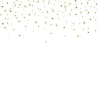 Abstract Golden Confetti Isolated on White Background vector