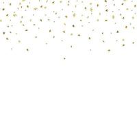 Abstract Golden Confetti Isolated on White Background vector