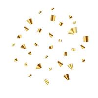 Abstract Golden Confetti Isolated on White Background vector