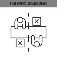 Keep your distance at the table in the workplace in a public place vector