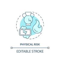 Physical risk concept icon vector