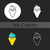 Gelato dark theme icon vector