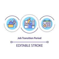 Job transition period concept icon vector