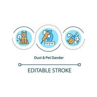 Dust and pet dander concept icon vector