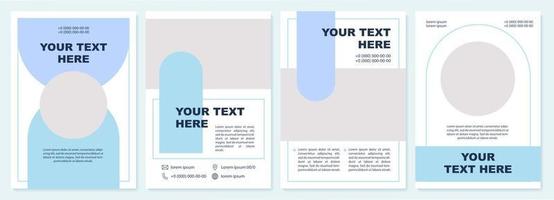 Turquoise brochure template vector