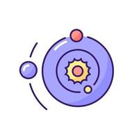 icono de color rgb del sistema solar vector