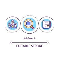 Job search concept icon vector