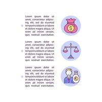 Civil remedies for infringement concept line icons with text vector