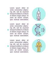 Introducing a new gene into the body concept line icons with text vector