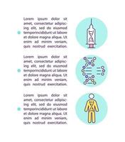 Introducción de un nuevo gen en el concepto de cuerpo Iconos de líneas con texto vector