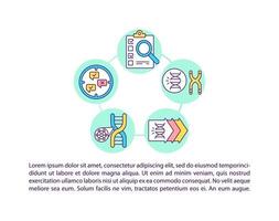 Screening tests suggesting possible problems concept line icons with text vector