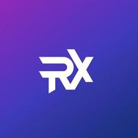 diseño de logotipo de letras rx vector