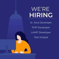 We are hiring software developers vector banner