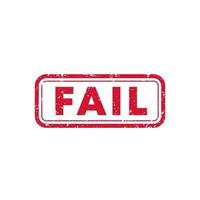 Fail vector stamp on white