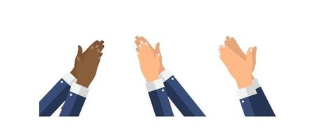 Flat Design Clapping Hand Applause template vector