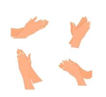 Flat Design Clapping Hand Applause template vector