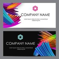 Abstract spectrum brush strokes Textured Card Background vector