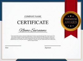 Certificate template Background Award diploma design blank vector