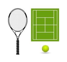 icono de raqueta y pelota de tenis vector