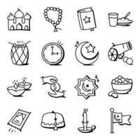 Pack of Ramadan Icons vector