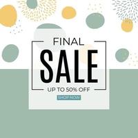 Final Sale Abstract Background in Simple Minimal Style vector