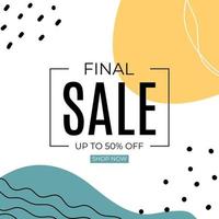 Summer Sale Abstract Background in Simple Minimal Style vector