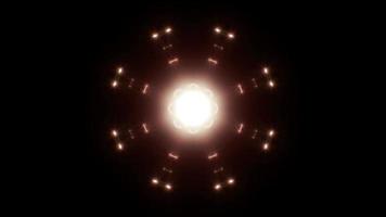 lazo de luz cálida fractal abstracto 4k video