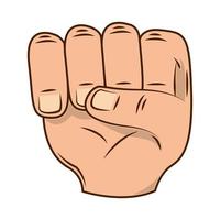 hand fist gesture vector