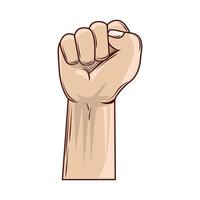 raised hand protest vector