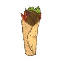 shawarma árabe tradicional vector