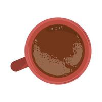 top view coffee cup vector