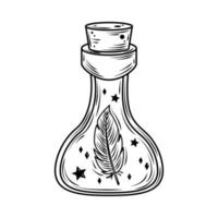 magic elixir bottle vector