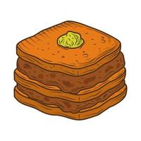 pastel de carne al horno vector