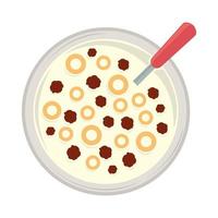 cereal con chocolate vector