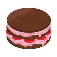 chocolate cake dessert vector