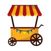 carnival snack cart vector