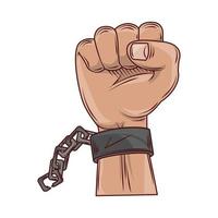 fist hand chain vector