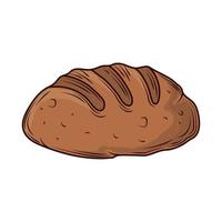 wholemeal bread loaf vector