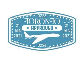 sello Toronto aprobado vector