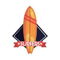 surfers surfboard patch vector