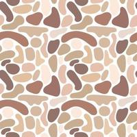 modern abstract pattern with shapes, spots, ovals in trendy beige and brown colors. Vector illustration. Design of packaging, fabrics, textiles, Wallpaper, clothing design