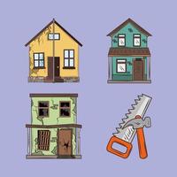 house renovation construction vector