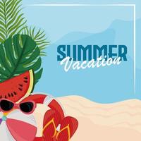 summer vacation beach vector